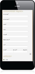 Bestellformular eines Restaurants auf einem Smartphone