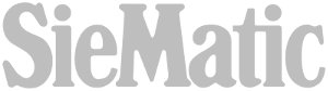 Grauer SieMatic-Schriftzug