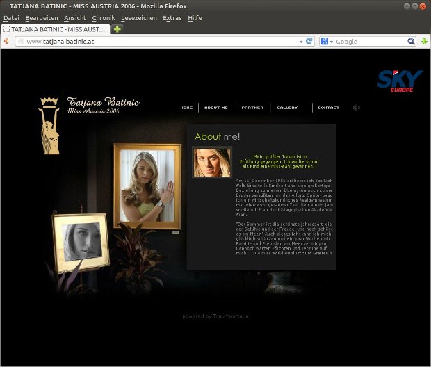 Tatjana-Batinic-Webseite mit Biografie und Porträts