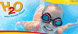 Animierter blauer Banner der H2O Therme