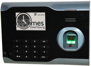 X-Times-Zeiterfassungsterminal mit Fingerabdruckscanner